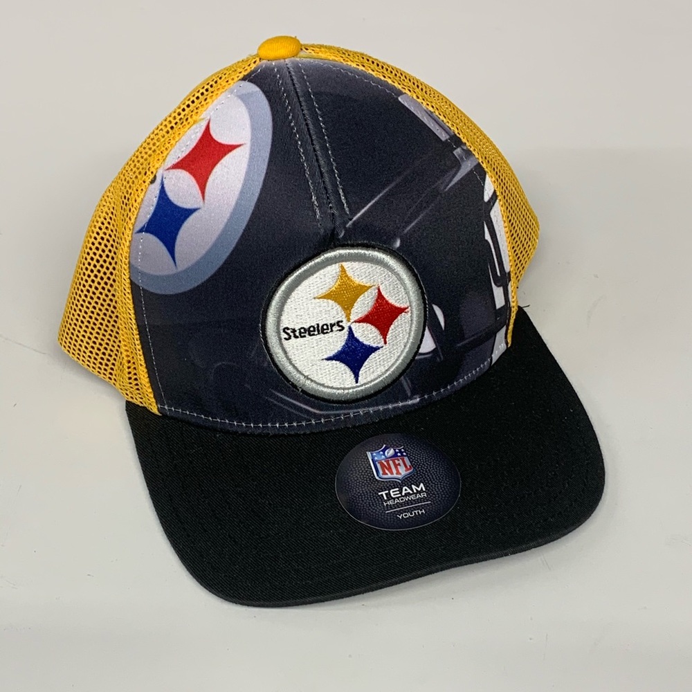 Pittsburgh Steelers NFL Equipment Yellow Embroidered Cloth Team Field Hat Youth